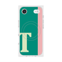 プレミアムスクエアケース with MagSafe［ オリジナル - initial color line - T green ］