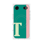プレミアムスクエアケース with MagSafe［ オリジナル - initial color line - T green ］