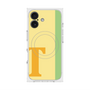 プレミアムスクエアケース with MagSafe［ オリジナル - initial color line - T yellow ］