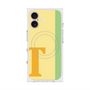 プレミアムスクエアケース with MagSafe［ オリジナル - initial color line - T yellow ］