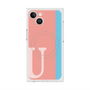 プレミアムスクエアケース with MagSafe［ オリジナル - initial color line - U pink ］