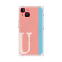 プレミアムスクエアケース with MagSafe［ オリジナル - initial color line - U pink ］