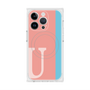 プレミアムスクエアケース with MagSafe［ オリジナル - initial color line - U pink ］