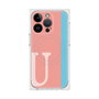 プレミアムスクエアケース with MagSafe［ オリジナル - initial color line - U pink ］