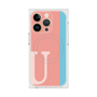 プレミアムスクエアケース with MagSafe［ オリジナル - initial color line - U pink ］