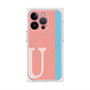 プレミアムスクエアケース with MagSafe［ オリジナル - initial color line - U pink ］