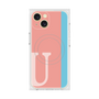 プレミアムスクエアケース with MagSafe［ オリジナル - initial color line - U pink ］