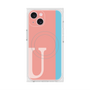 プレミアムスクエアケース with MagSafe［ オリジナル - initial color line - U pink ］