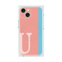 プレミアムスクエアケース with MagSafe［ オリジナル - initial color line - U pink ］