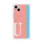 プレミアムスクエアケース with MagSafe［ オリジナル - initial color line - U pink ］