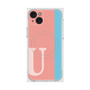 プレミアムスクエアケース with MagSafe［ オリジナル - initial color line - U pink ］