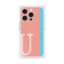 プレミアムスクエアケース with MagSafe［ オリジナル - initial color line - U pink ］