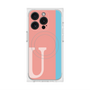 プレミアムスクエアケース with MagSafe［ オリジナル - initial color line - U pink ］