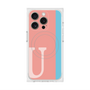 プレミアムスクエアケース with MagSafe［ オリジナル - initial color line - U pink ］