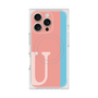 プレミアムスクエアケース with MagSafe［ オリジナル - initial color line - U pink ］