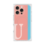 プレミアムスクエアケース with MagSafe［ オリジナル - initial color line - U pink ］