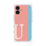 プレミアムスクエアケース with MagSafe［ オリジナル - initial color line - U pink ］