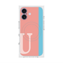 プレミアムスクエアケース with MagSafe［ オリジナル - initial color line - U pink ］