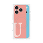 プレミアムスクエアケース with MagSafe［ オリジナル - initial color line - U pink ］