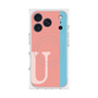 プレミアムスクエアケース with MagSafe［ オリジナル - initial color line - U pink ］