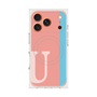 プレミアムスクエアケース with MagSafe［ オリジナル - initial color line - U pink ］