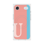 プレミアムスクエアケース with MagSafe［ オリジナル - initial color line - U pink ］