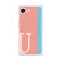 プレミアムスクエアケース with MagSafe［ オリジナル - initial color line - U pink ］