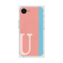 プレミアムスクエアケース with MagSafe［ オリジナル - initial color line - U pink ］