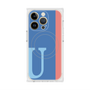 プレミアムスクエアケース with MagSafe［ オリジナル - initial color line - U blue ］