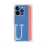 プレミアムスクエアケース with MagSafe［ オリジナル - initial color line - U blue ］
