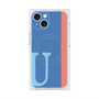 プレミアムスクエアケース with MagSafe［ オリジナル - initial color line - U blue ］