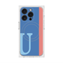 プレミアムスクエアケース with MagSafe［ オリジナル - initial color line - U blue ］
