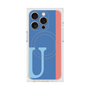 プレミアムスクエアケース with MagSafe［ オリジナル - initial color line - U blue ］