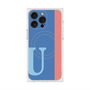 プレミアムスクエアケース with MagSafe［ オリジナル - initial color line - U blue ］