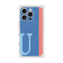 プレミアムスクエアケース with MagSafe［ オリジナル - initial color line - U blue ］