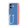 プレミアムスクエアケース with MagSafe［ オリジナル - initial color line - U blue ］