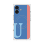 プレミアムスクエアケース with MagSafe［ オリジナル - initial color line - U blue ］