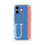 プレミアムスクエアケース with MagSafe［ オリジナル - initial color line - U blue ］
