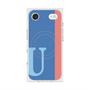 プレミアムスクエアケース with MagSafe［ オリジナル - initial color line - U blue ］