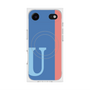 プレミアムスクエアケース with MagSafe［ オリジナル - initial color line - U blue ］