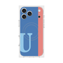 プレミアムスクエアケース with MagSafe［ オリジナル - initial color line - U blue ］