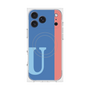 プレミアムスクエアケース with MagSafe［ オリジナル - initial color line - U blue ］