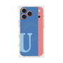 プレミアムスクエアケース with MagSafe［ オリジナル - initial color line - U blue ］