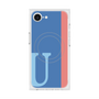 プレミアムスクエアケース with MagSafe［ オリジナル - initial color line - U blue ］