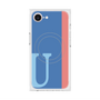 プレミアムスクエアケース with MagSafe［ オリジナル - initial color line - U blue ］