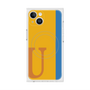 プレミアムスクエアケース with MagSafe［ オリジナル - initial color line - U orange ］