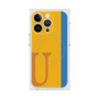 プレミアムスクエアケース with MagSafe［ オリジナル - initial color line - U orange ］