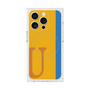 プレミアムスクエアケース with MagSafe［ オリジナル - initial color line - U orange ］
