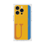 プレミアムスクエアケース with MagSafe［ オリジナル - initial color line - U orange ］