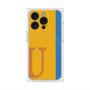 プレミアムスクエアケース with MagSafe［ オリジナル - initial color line - U orange ］